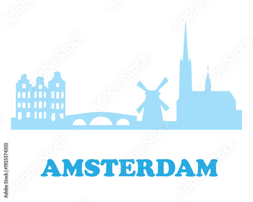 Amsterdam City Silhouette