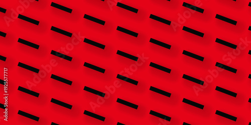 Red and black brick wall texture and solid bricks seamless pattern background. Architecture construction stone block brick wallpaper.	
