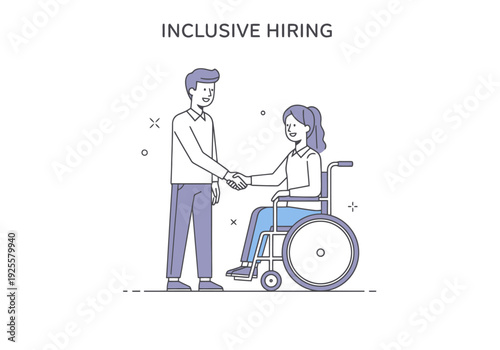 Diverse Teamwork Concept Welcoming Disabled Employee Into Business Opportunities And Professional Career Growth