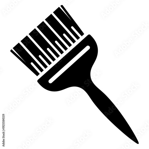 Paint brush icon black silhouette vector symbol for art renovation and design