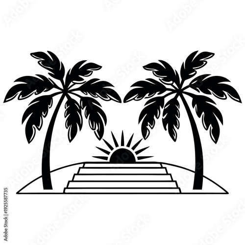 A scorching hot day under the summer sun illustration 