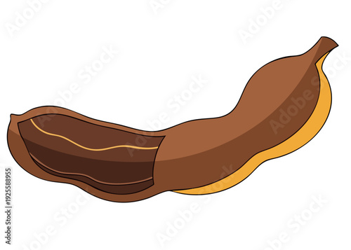 Overripe banana with brown peel.