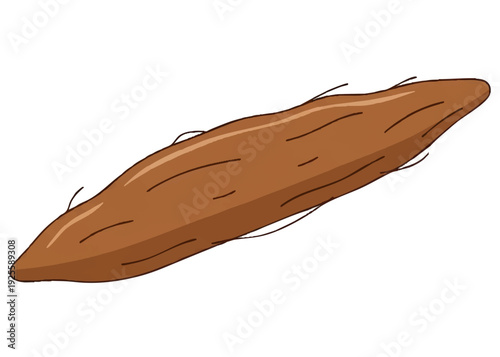 A cartoon illustration of a brown cigar on a white background.