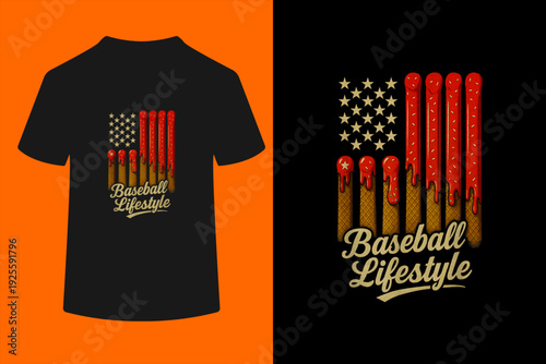 Baseball Lifestyle Apparel Youth Baseball Drip Ice Cream T-Shirt
