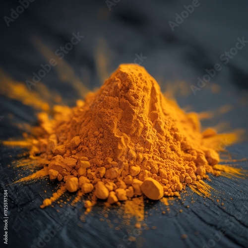 Bright orange powdered spice