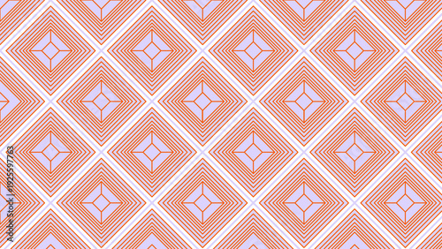 Vibrant geometric pattern with orange and purple hues