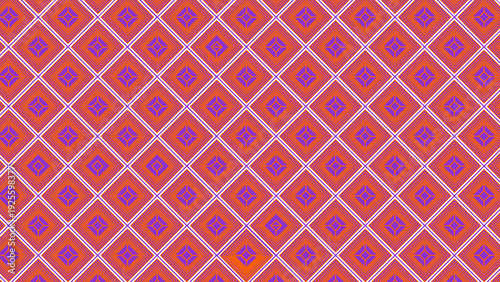 Vibrant geometric pattern with purple and orange hues