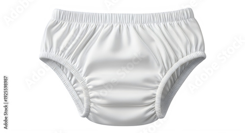 Soft white ruffled baby training pants for toddlers