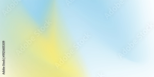 Abstract blurred gradient mesh background in blue and yellow colors