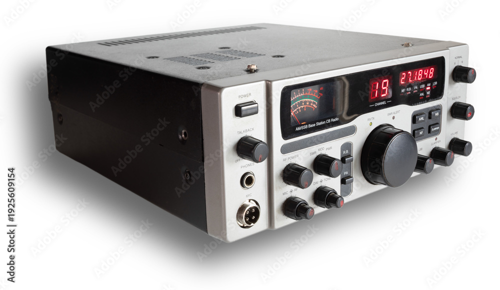 Fototapeta premium Two-way radio turned onto channel 19