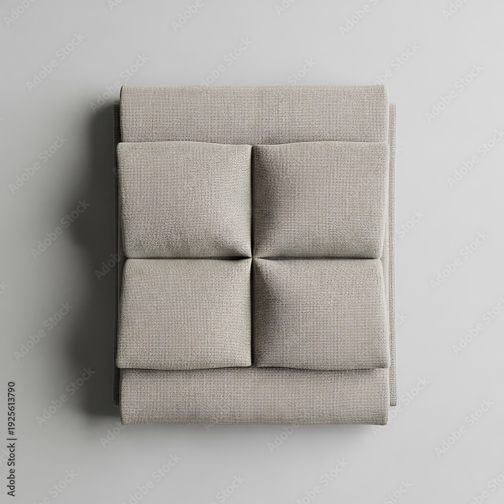 Fototapeta premium Abstract quilted texture with a geometric pattern in soothing beige tones