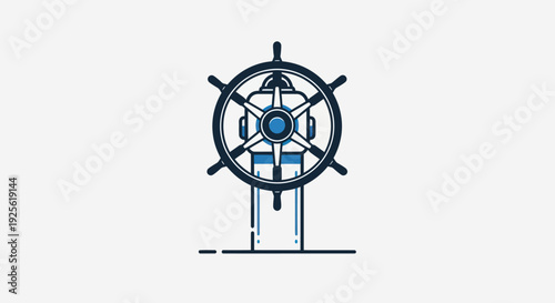 Ship Wheel Steering Navigation Control Device.