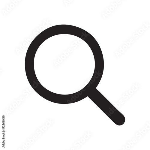 search icon on white background  silhouette vector 