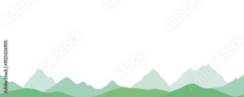 シンプルな山並みの風景イラスト_シームレス
