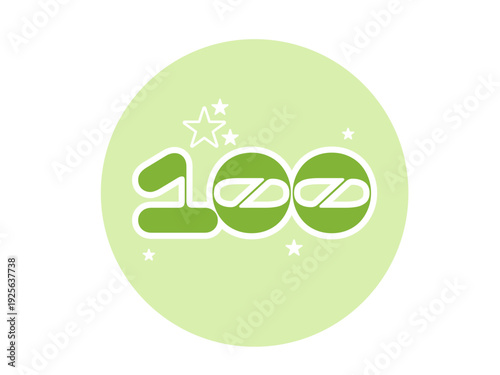 Design for a Green 100th Anniversary Celebration Badge