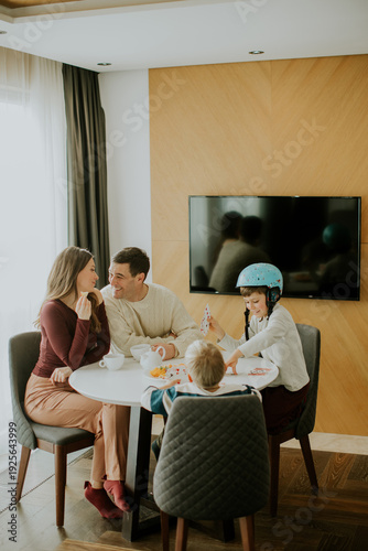 Family enjoys breakfast at ...