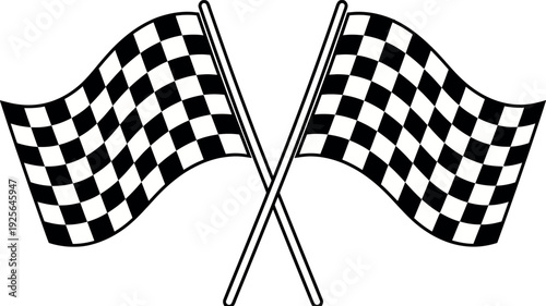 Race Flags Vector: Chess Pattern Start and Finish Line Motorsport Background