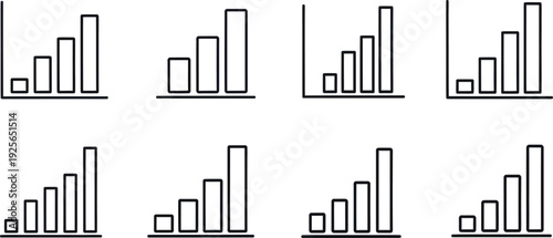 Bar Chart and Analytics Line Icons