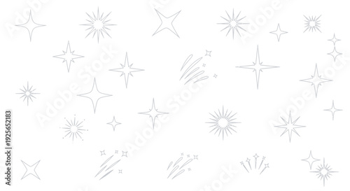 Astronomical drawing of various starburst designs