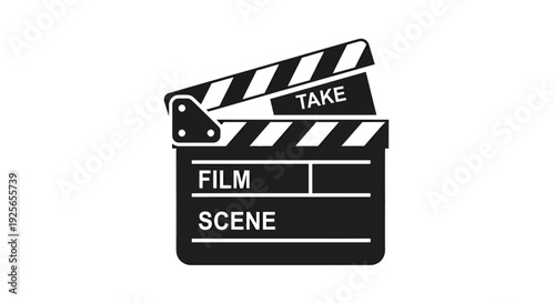 Classic film clapperboard ready to capture a new scene and take