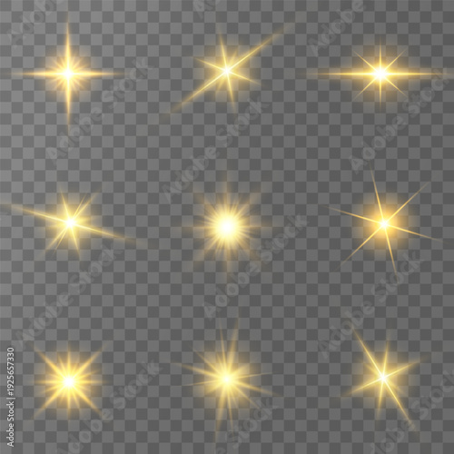 Lens Flare, light glow effect. sun or realistic shining star with backlight effect.
bokeh glitter and sparkles or sparkles on transparent background.
