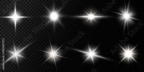 Lens Flare, light glow effect. sun or realistic shining star with backlight effect.
bokeh glitter and sparkles or sparkles on transparent background.
