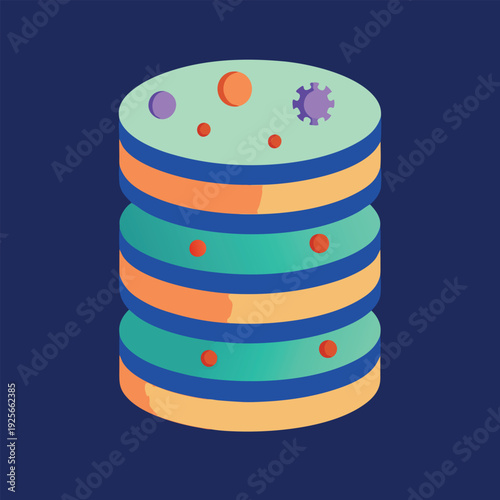 A stack of petri dishes with bacterial growth represent.  