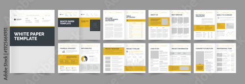 White Paper Template Layout with Professional Design and Business Content