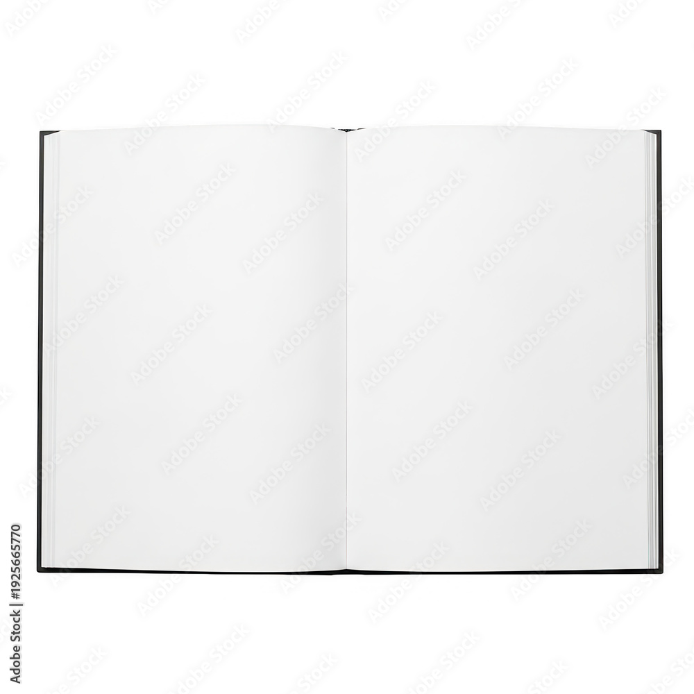 Fototapeta premium Blank white notebook with smooth cover and rounded edges for writing or sketching