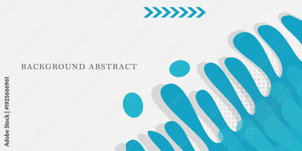 Fototapeta premium Blue Rounded Lines Background Abstract Liquid Shape Dashed Lines and Dots. Vector Illustration