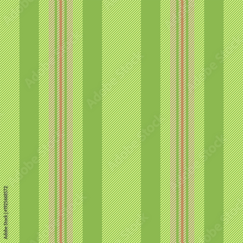 Ninish seamless pattern textile, large stripe fabric lines. Brand texture vector vertical background in green and lime colors.