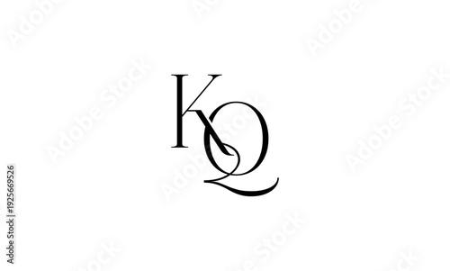 KQ initial letters logo or KQ monogram