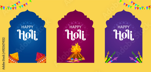 Colorful splash for Happy Holi background card design for color festival of India celebration greetings for promotion and advertisement banner