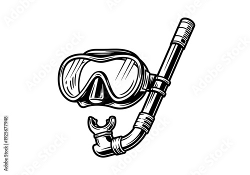 Snorkel and Mask for Underwater Exploration and Diving Adventures.