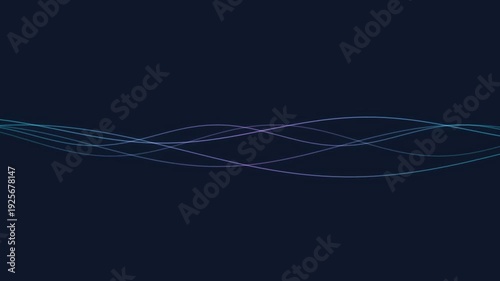 Abstract Wavy Lines Background with Fluid Motion and Elegant Glowing Curves | Cinematic Digital Animation