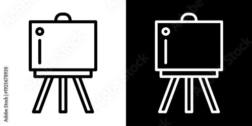 Blackboard icon vector illustration in line art style	