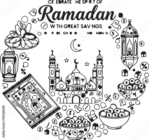 Vector set of hand drawn illustrations of Italian landmarks and vintage European architecture buildings