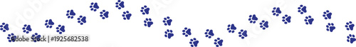 Paw Prints. Cute pets and Dogs pets paw print isolated on white background. Animal paw prints.