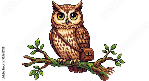 Brown Owl On Branch.