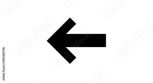 Black Left Arrow Sign.