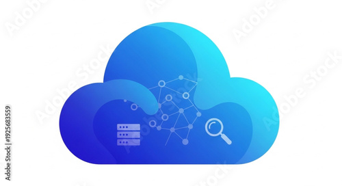 Digital Cloud Computing Network Data Storage and Search.