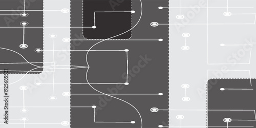 Grey white Abstract technology background, Hi tech digital connect, communication, high technology concept, science, technology background eps 10
