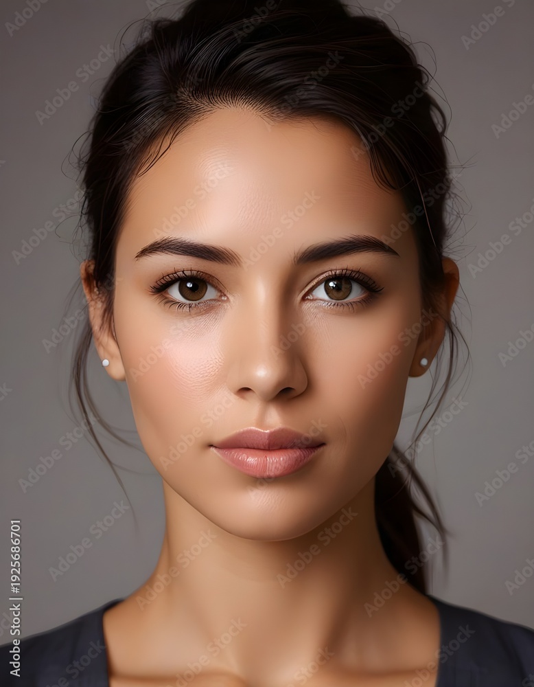 Naklejka premium Warm Smiling Latina Business Woman Professional Headshot