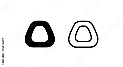Rounded Triangle Icon Representing Play Button, Forward Motion, or Alert Symbol