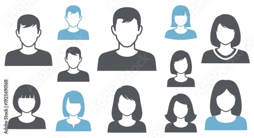 Collection of diverse anonymous user profile icons.