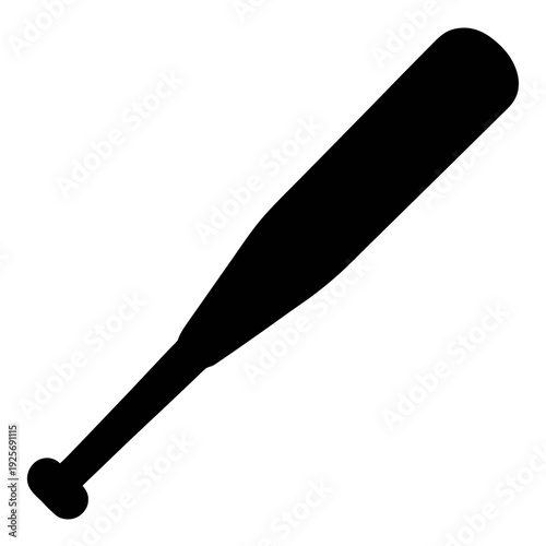 Baseball bat vector image for sports equipment design and baseball game illustration resource tool