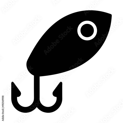 Fishing lure vector art: fishing equipment, fishing hook, fishing bait, fishing tackle icon design