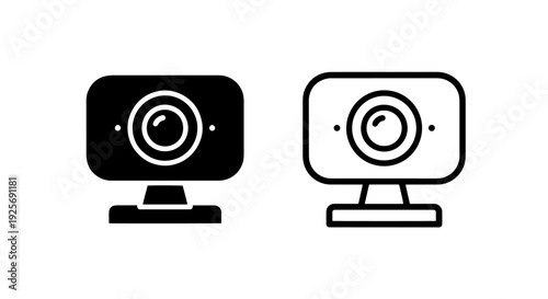 Essential Webcam or Video Camera Vector Icon for Online Meetings and Live Streaming