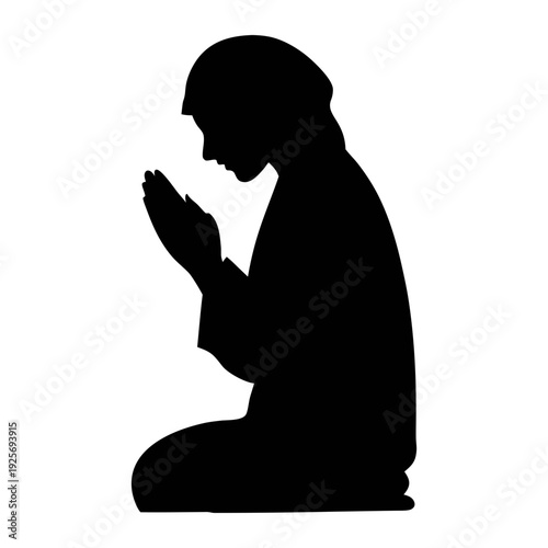Silhouette of muslim woman praying dua islamic prayer islam religion spirituality faith worship allah god