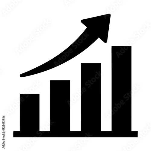 Foto Growth chart business success arrow going up financial graph investment performa
